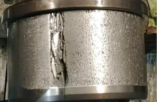 Componente rotativo con daño severo por falla no detectada a tiempo